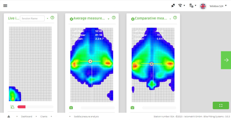 Saddle Pressure Map Comparison